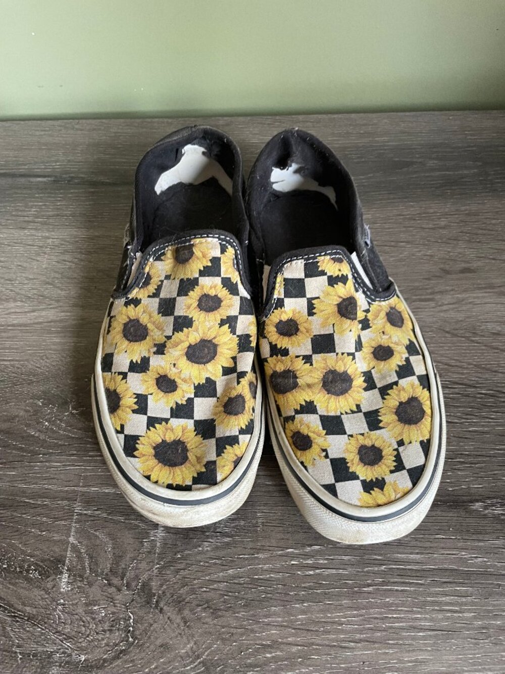 Sunflower checkered vans